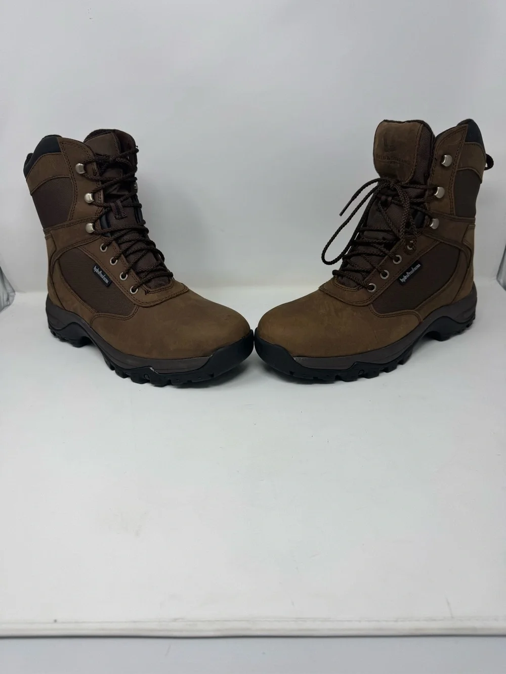 Field and stream Men's Brown Hiking Boots - men’s size 10.5 waterproof preowned